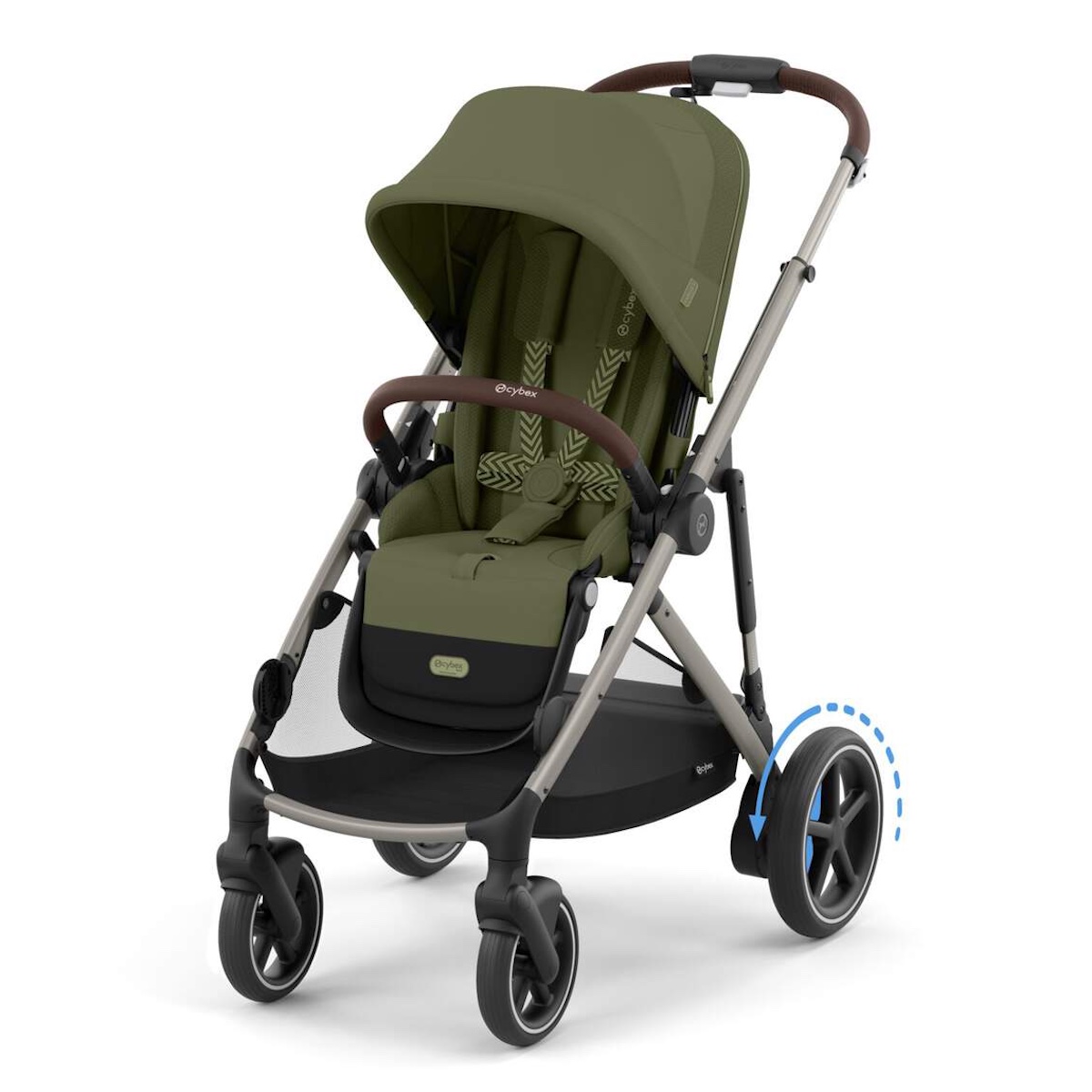 Poussette complète eGAZELLE S Cybex Taupe Moss green