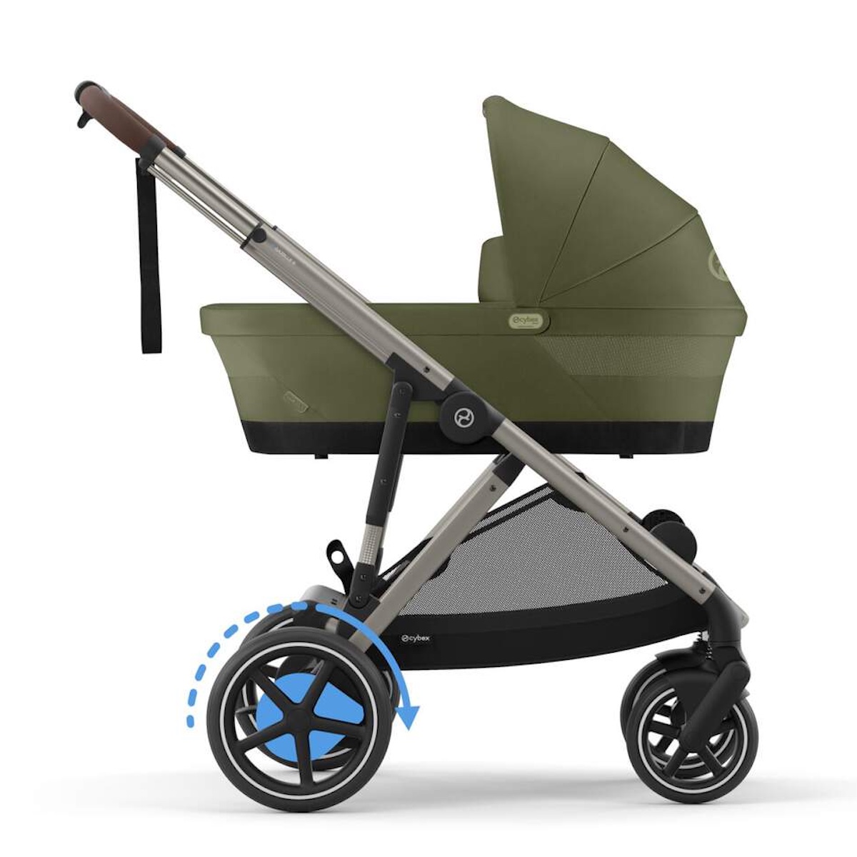 Poussette complète eGAZELLE S Cybex Taupe Moss green