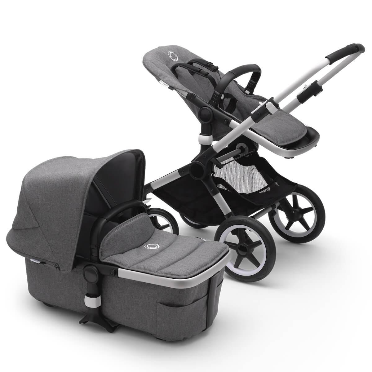 Poussette complète FOX2 Bugaboo alu-gris mélange-gris mélange