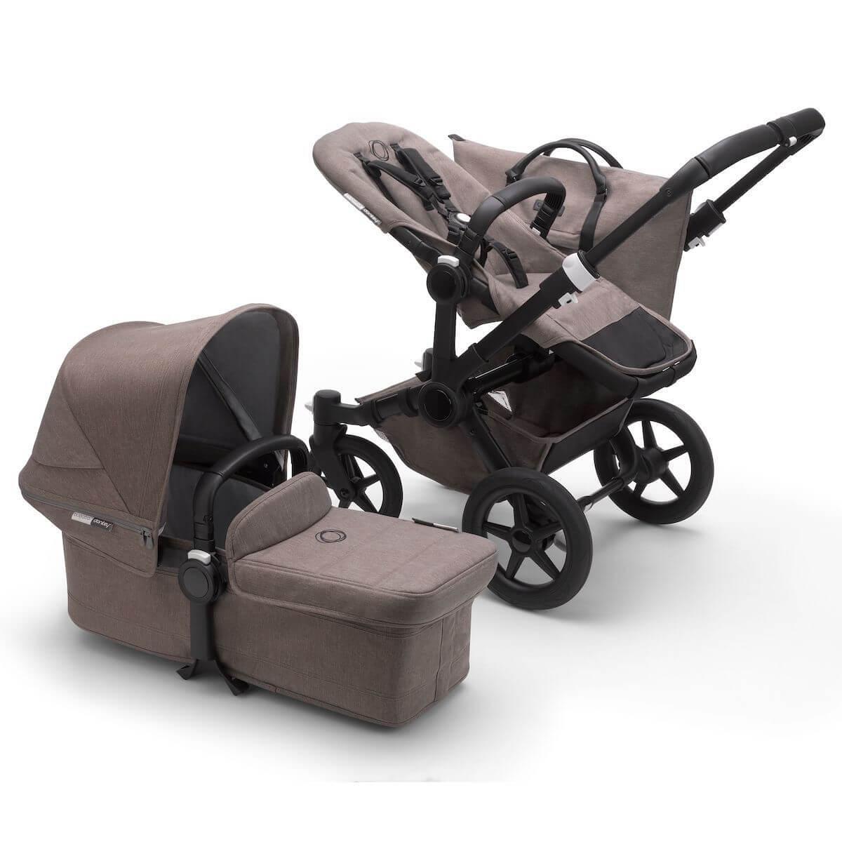 Poussette complète mono Bugaboo Donkey3 Mineral noir-taupe