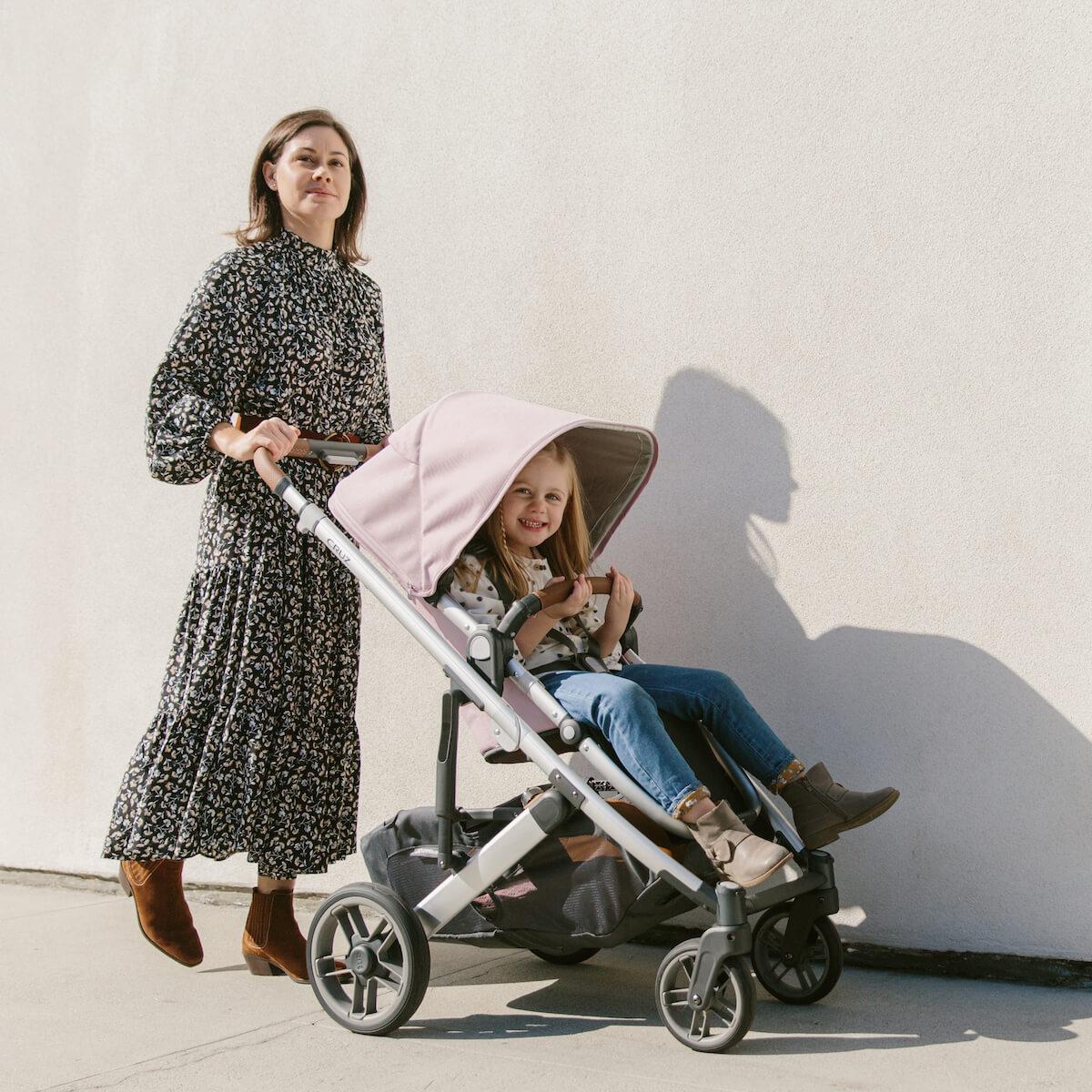 Poussette CRUZ V2 Uppababy Alice dusty pink-silver-saddle leather 