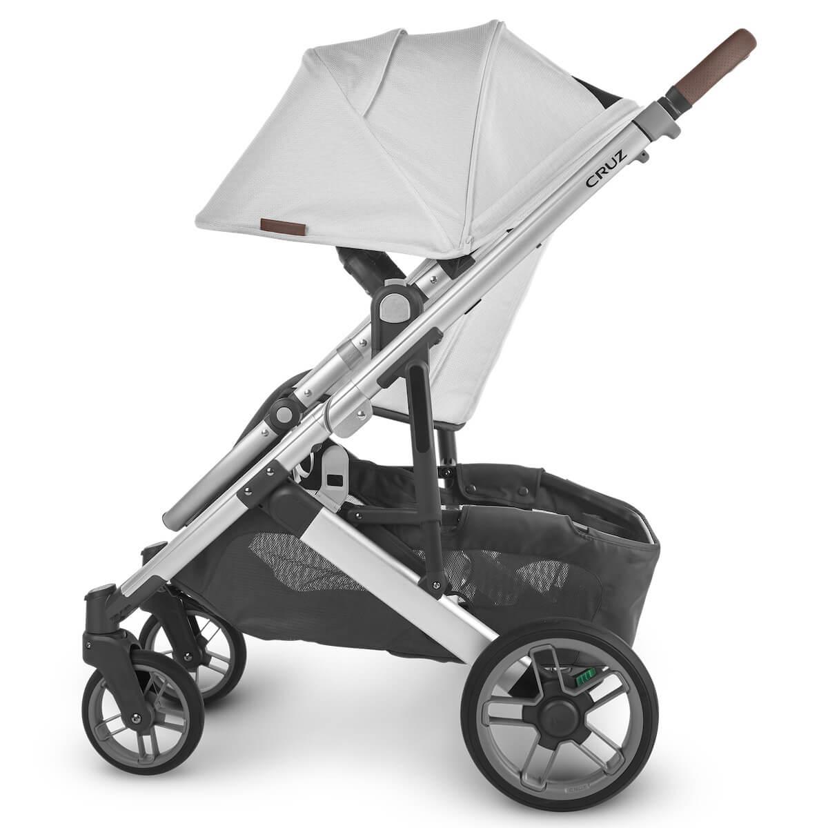 Poussette CRUZ V2 Uppababy Bryce blanc-silver-saddle leather