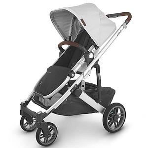 Poussette CRUZ V2 Uppababy Bryce blanc-silver-saddle leather