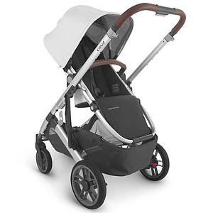 Poussette CRUZ V2 Uppababy Bryce blanc-silver-saddle leather