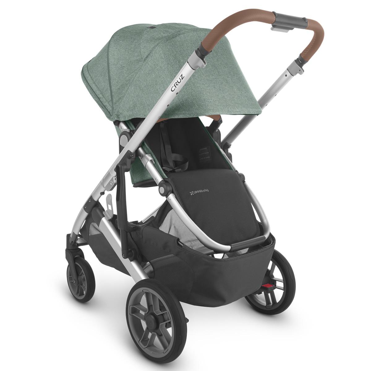 Poussette CRUZ V2 Uppababy Emmett green melée-silver-saddle leather