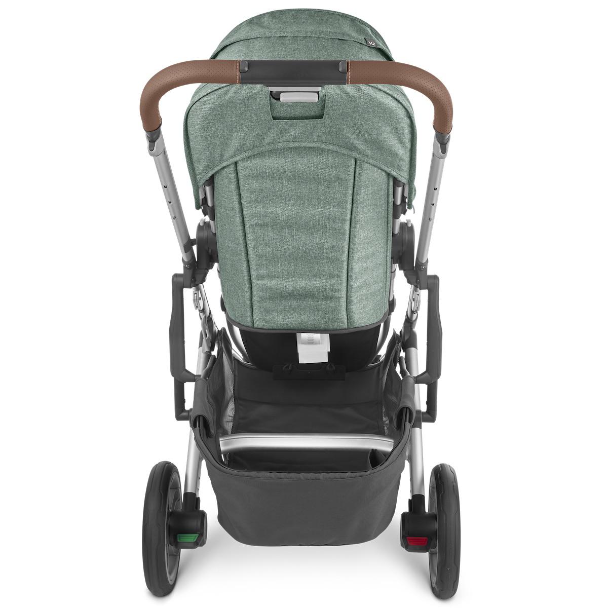 Poussette CRUZ V2 Uppababy Emmett green melée-silver-saddle leather