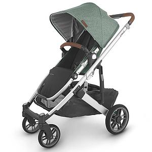 Poussette CRUZ V2 Uppababy Emmett green melée-silver-saddle leather