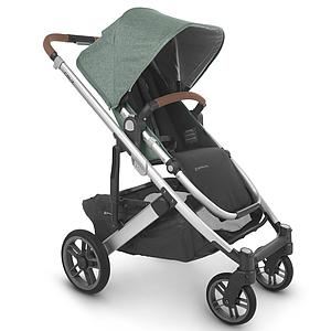 Poussette CRUZ V2 Uppababy Emmett green melée-silver-saddle leather