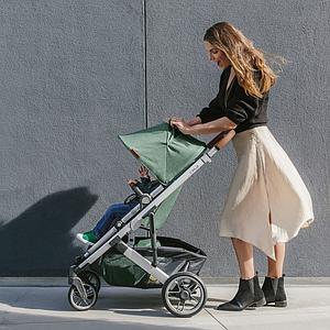 Poussette CRUZ V2 Uppababy Emmett green melée-silver-saddle leather