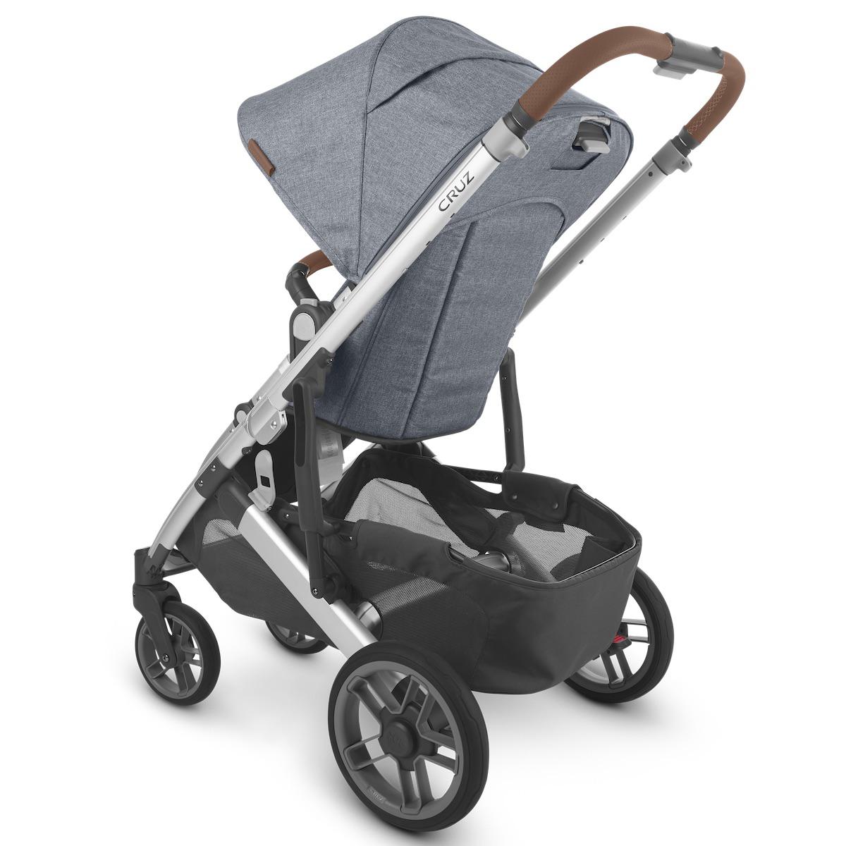 Poussette CRUZ V2 Uppababy Gregory bluegrey melée-silver-saddle leather