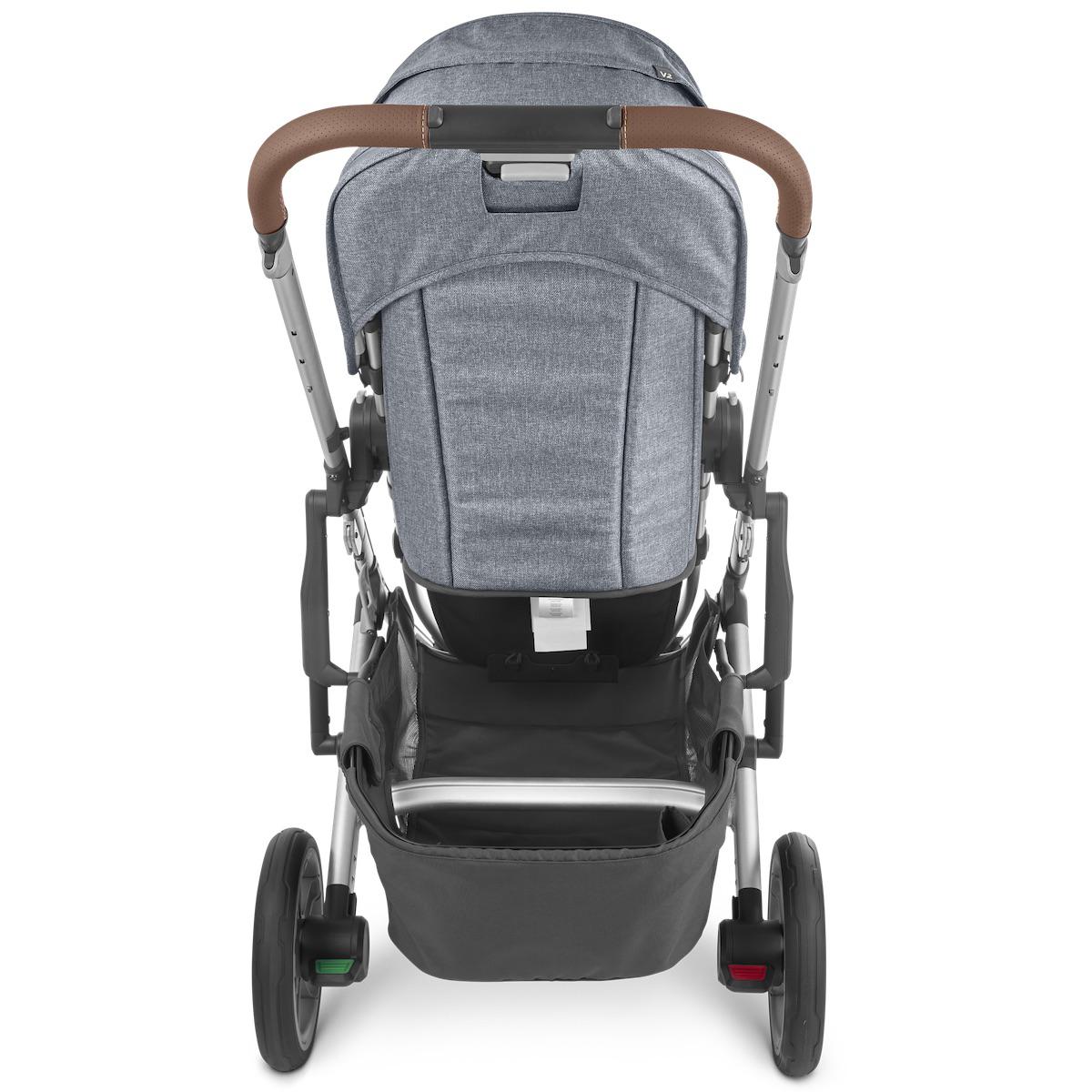 Poussette CRUZ V2 Uppababy Gregory bluegrey melée-silver-saddle leather