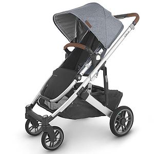Poussette CRUZ V2 Uppababy Gregory bluegrey melée-silver-saddle leather