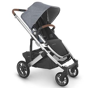 Poussette CRUZ V2 Uppababy Gregory bluegrey melée-silver-saddle leather