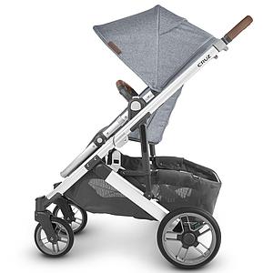 Poussette CRUZ V2 Uppababy Gregory bluegrey melée-silver-saddle leather