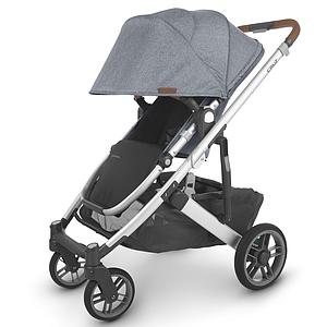 Poussette CRUZ V2 Uppababy Gregory bluegrey melée-silver-saddle leather