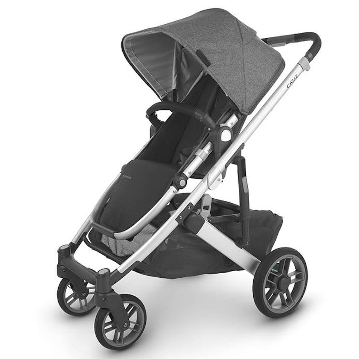 Poussette CRUZ V2 Uppababy Jordan antraciet melée-silver-saddle leather