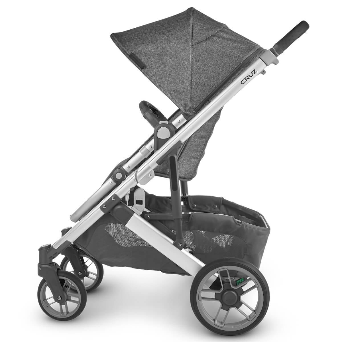 Poussette CRUZ V2 Uppababy Jordan antraciet melée-silver-saddle leather