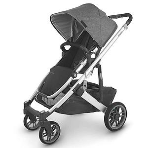 Poussette CRUZ V2 Uppababy Jordan antraciet melée-silver-saddle leather