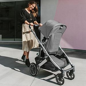 Poussette CRUZ V2 Uppababy Jordan antraciet melée-silver-saddle leather