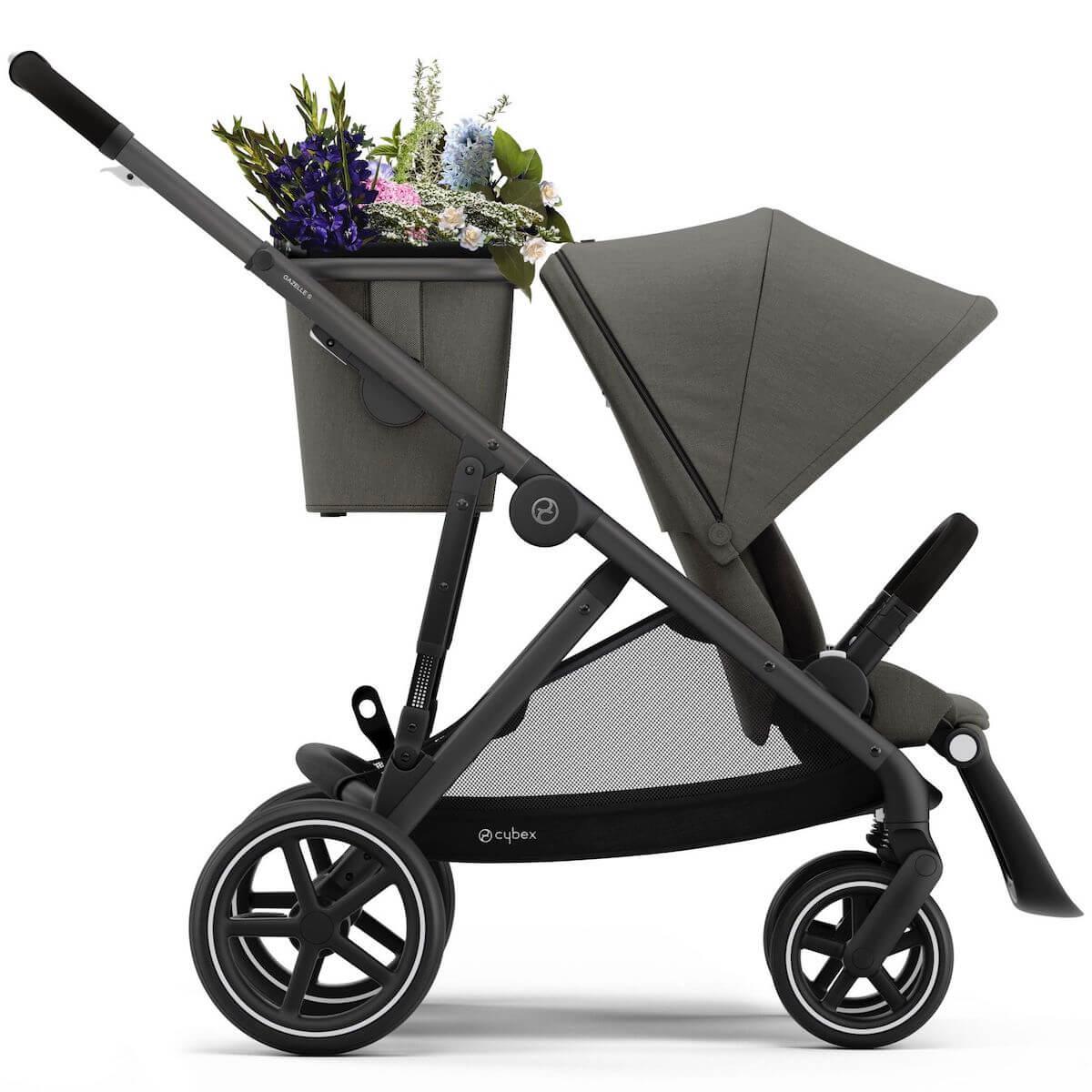Poussette GAZELLE S BLK Cybex Soho grey-mid grey