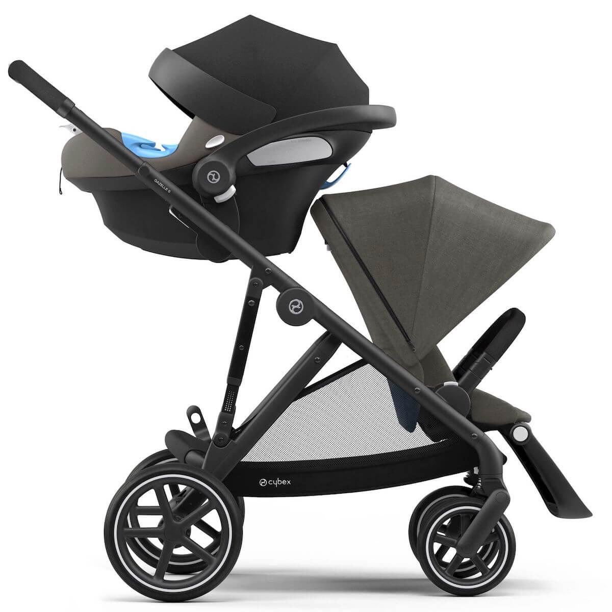 Poussette GAZELLE S BLK Cybex Soho grey-mid grey