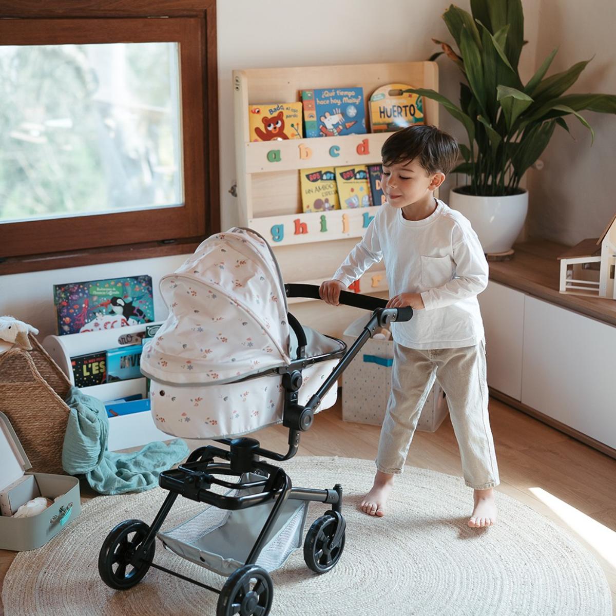 Poussette pliable pour poupée 2 en 1 Eurekakids