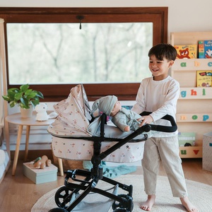 Poussette pliable pour poupée 2 en 1 Eurekakids