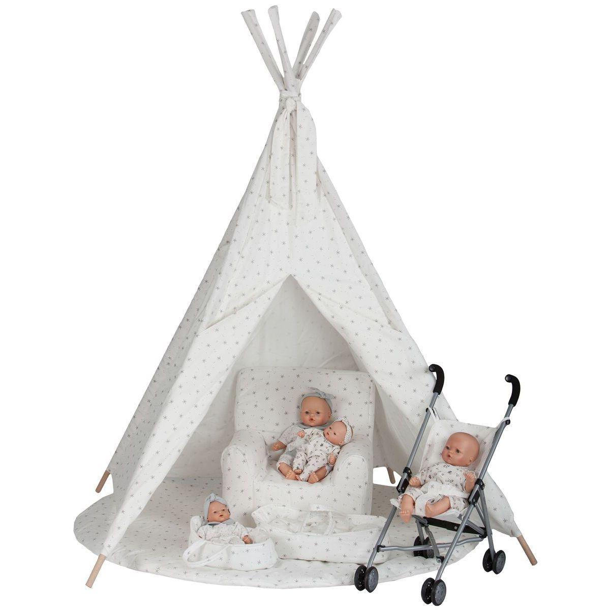 Poussette poupée STAR Barrutoys blanc