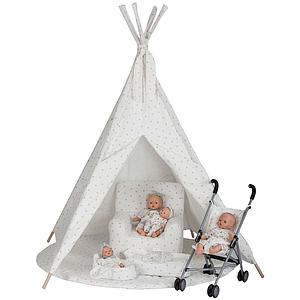 Poussette poupée STAR Barrutoys blanc