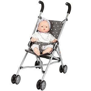 Poussette pour poupée STARS GRIS Barrutoys
