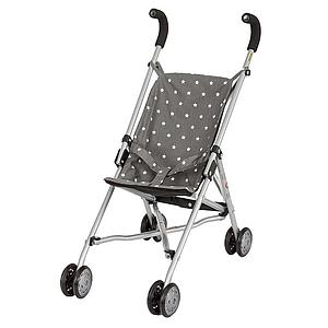Poussette pour poupée STARS gris 