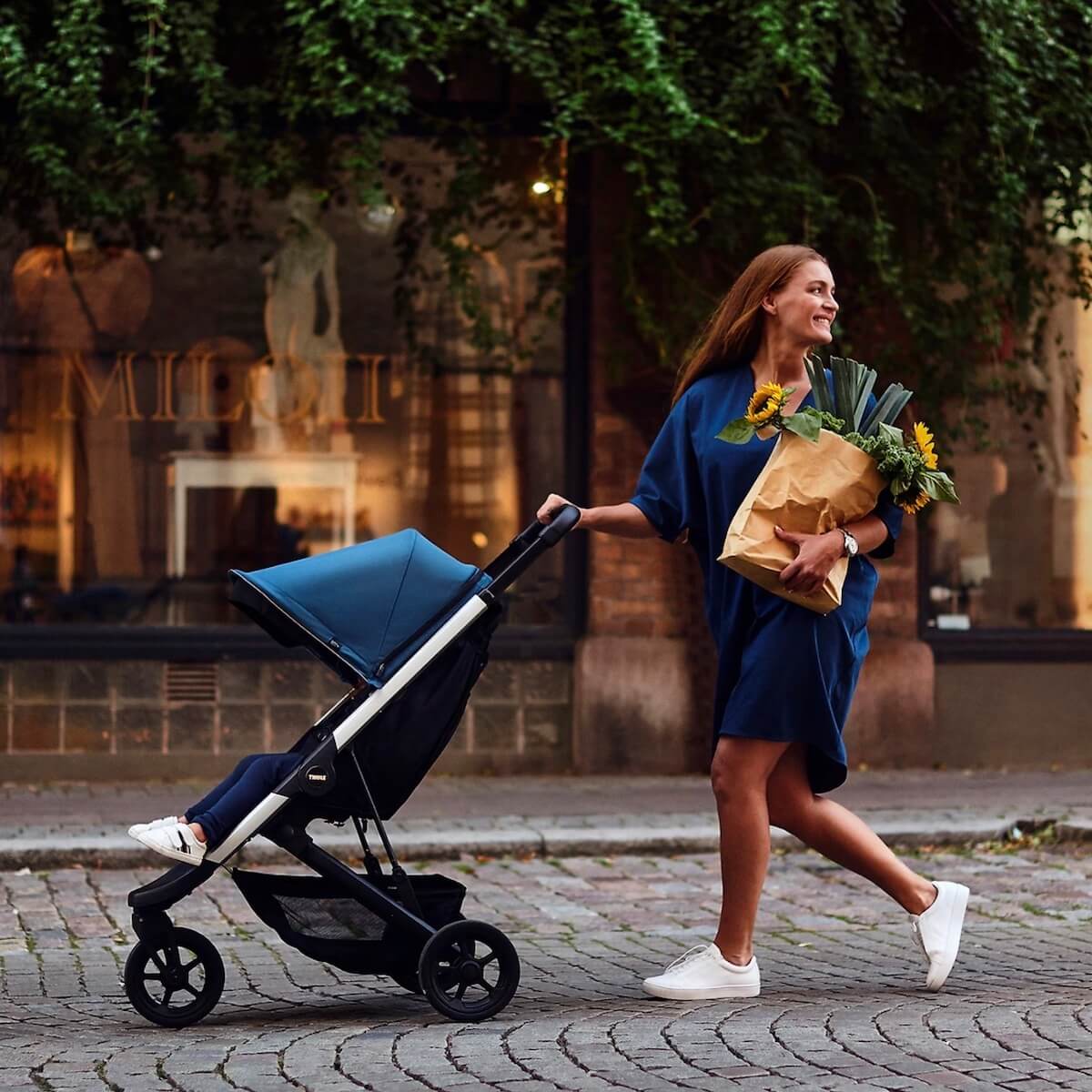 Poussette SPRING Thule Aluminum-Misty Rose Melange