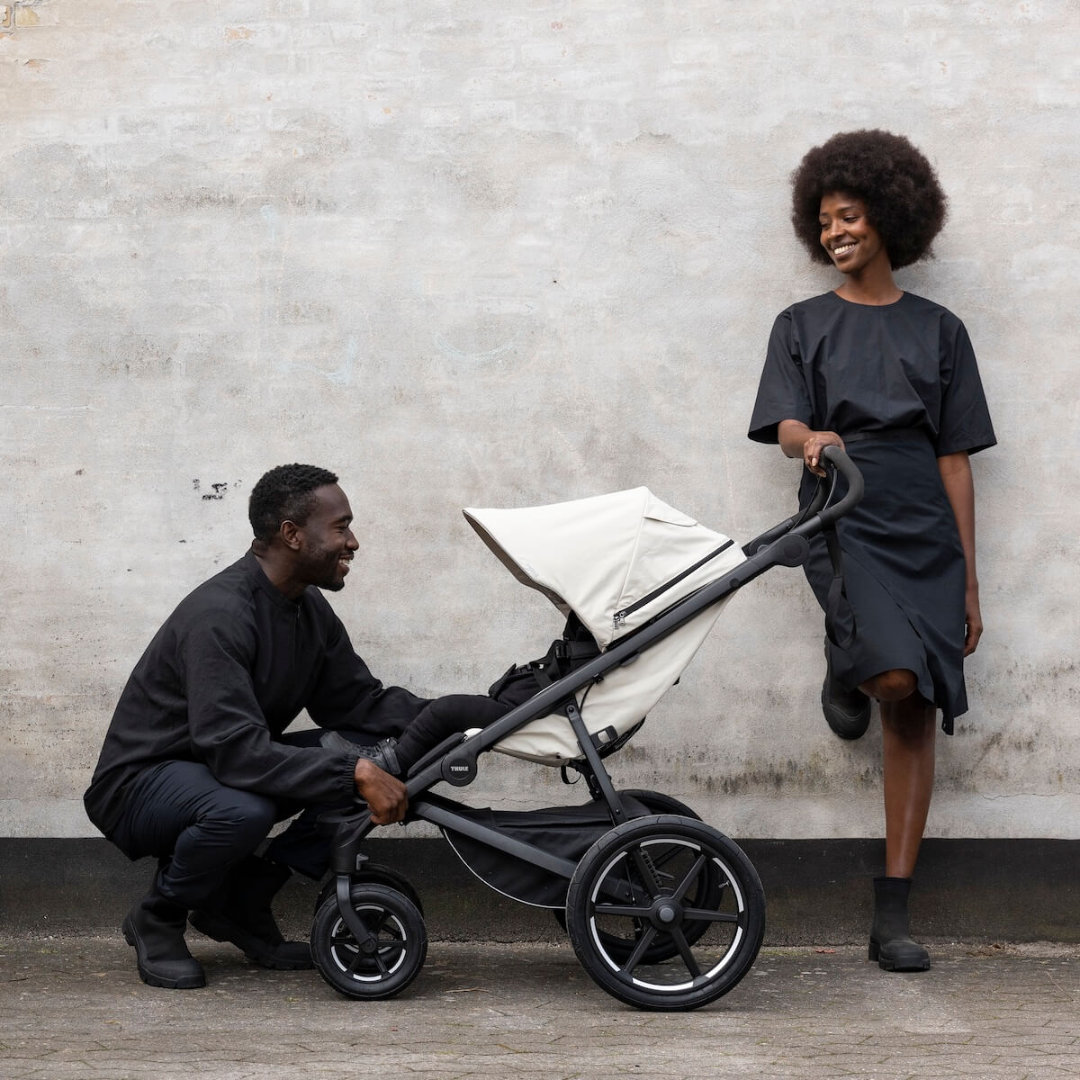 Poussette URBAN GLIDE 4 roues Thule beige