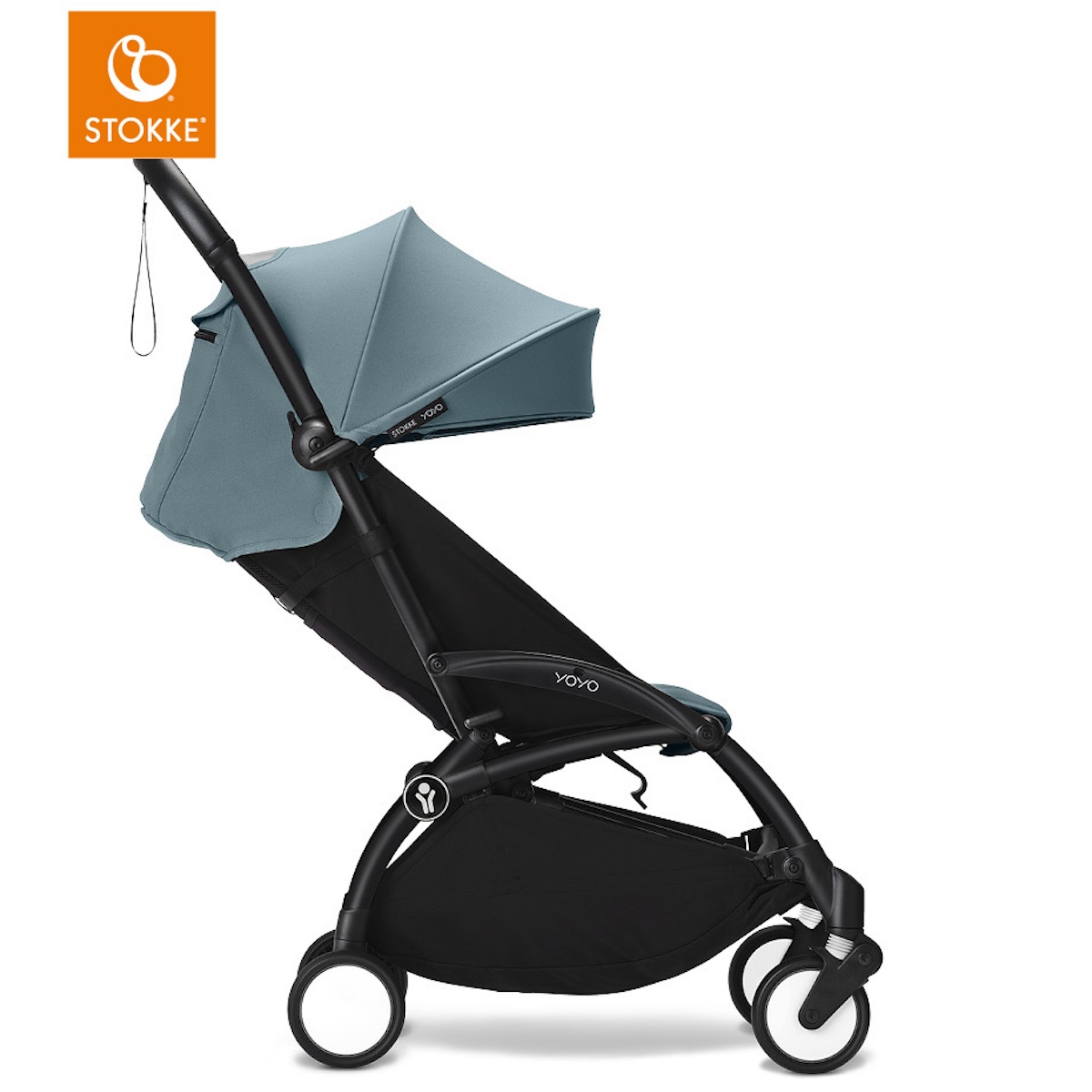 Poussette YOYO3 6+ Stokke blanc-aqua
