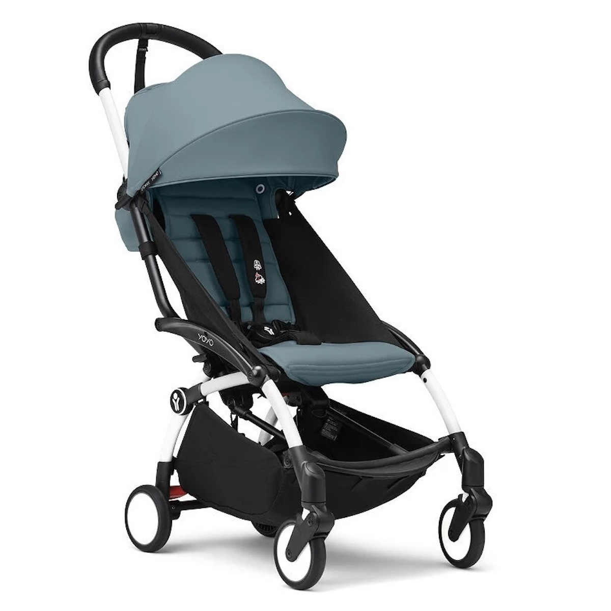 Poussette YOYO3 6+ Stokke blanc-aqua