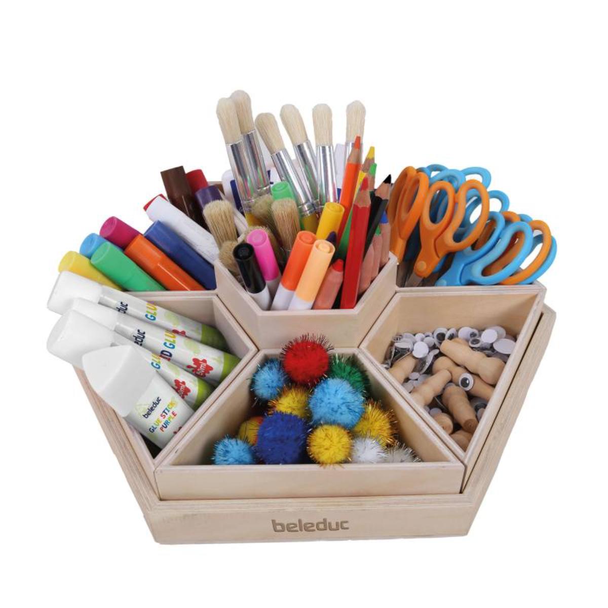 Présentoir à matériel hexagonal Beleduc