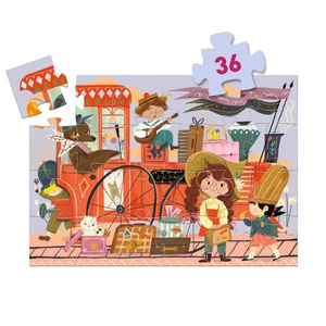 Puzz silhouette - Le voyage de Mia - 36 pcs Djeco