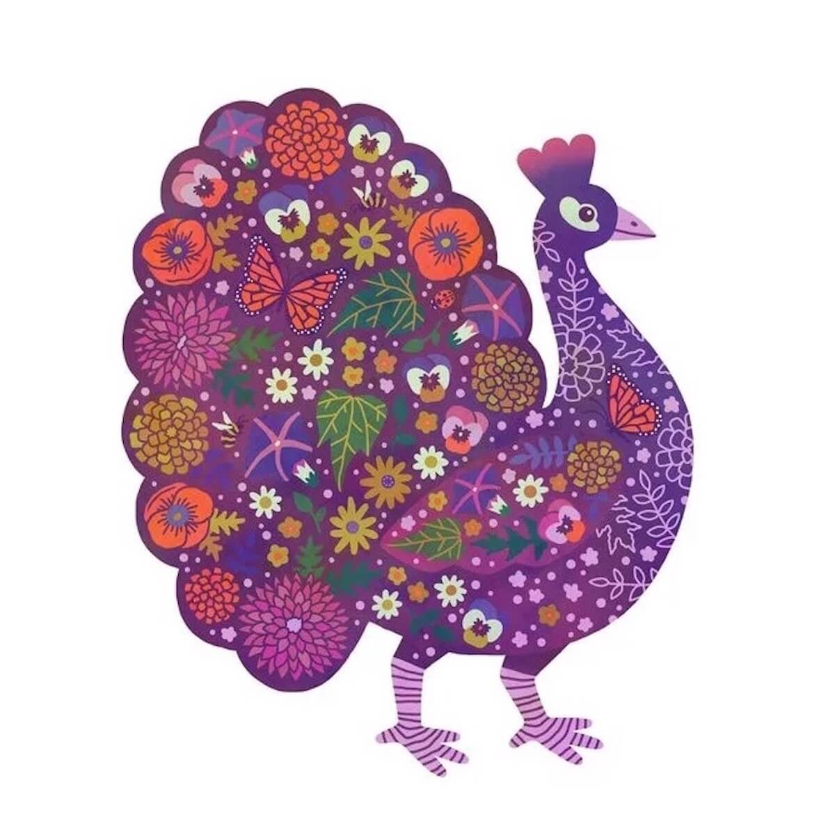 PUZZ'ART Peacock 500pcs Djeco