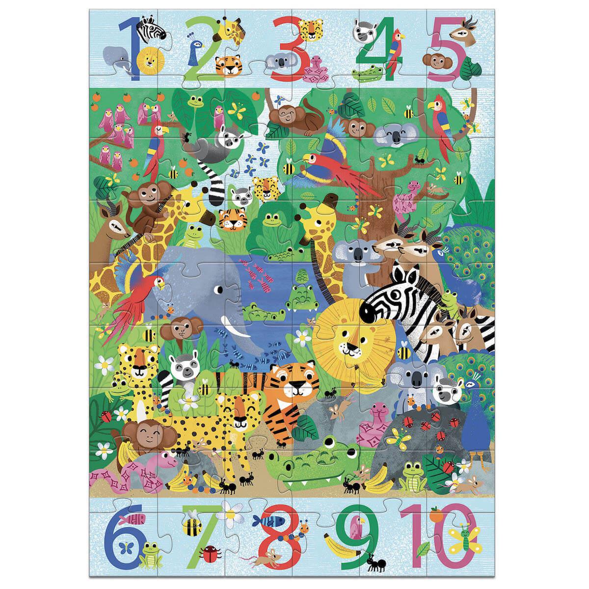 Puzzle 1 à 10 Jungle Djeco
