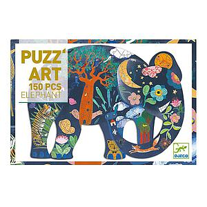 Puzzle 150pcs PUZZ'ART ELÉPHANT Djeco