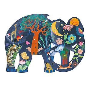 Puzzle 150pcs PUZZ'ART ELÉPHANT Djeco