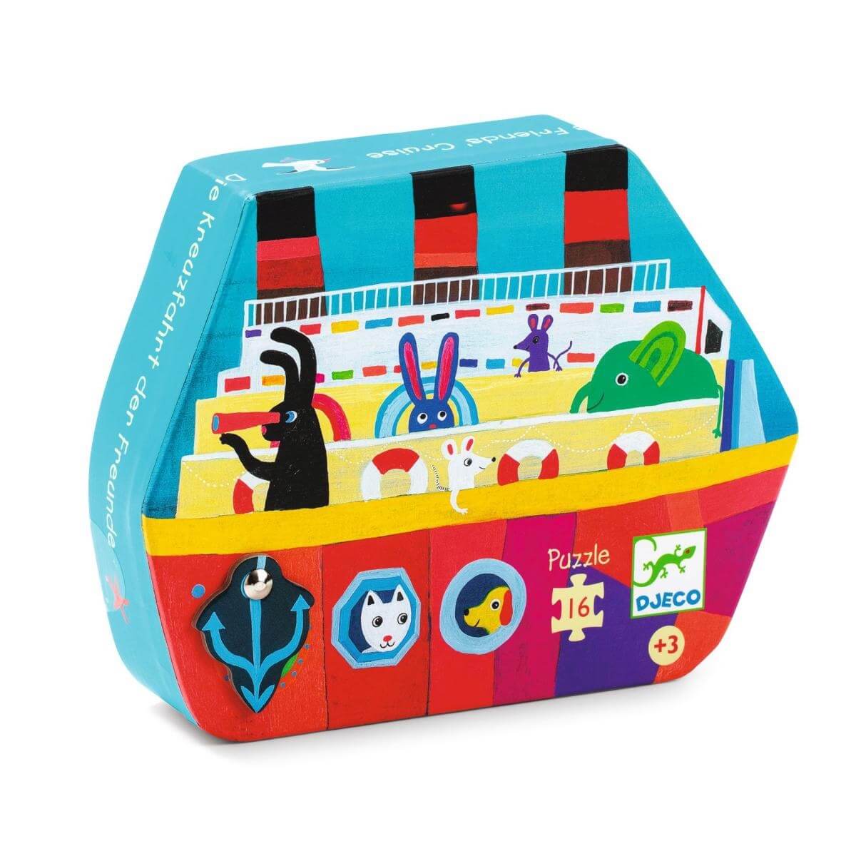Puzzle 16pcs La croisière des amis Djeco