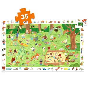 Puzzle 35pcs Le square des petits amis Djeco