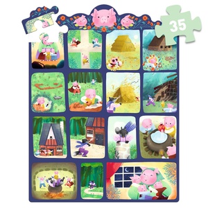 Puzzle 35pcs Les Trois Petits Cochons Djeco