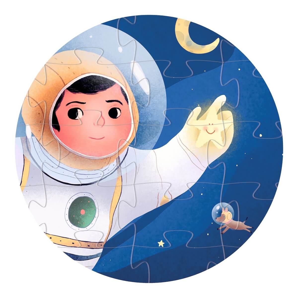 Puzzle 36pcs Un astronaute dans la lune Djeco