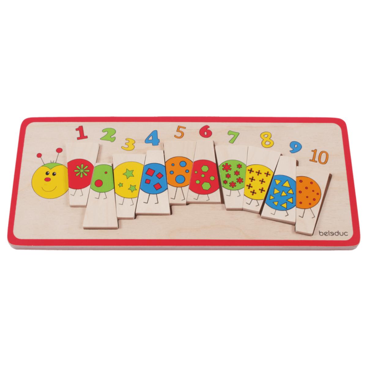 Puzzle association Chenille à chiffres Beleduc