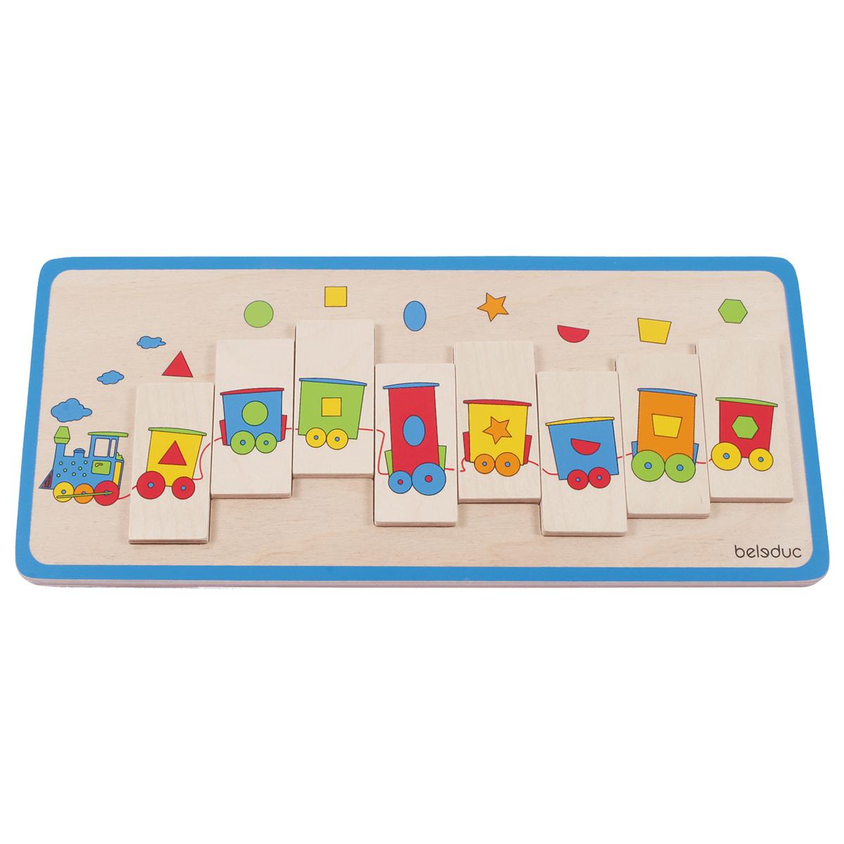 Puzzle association Train de formes Beleduc