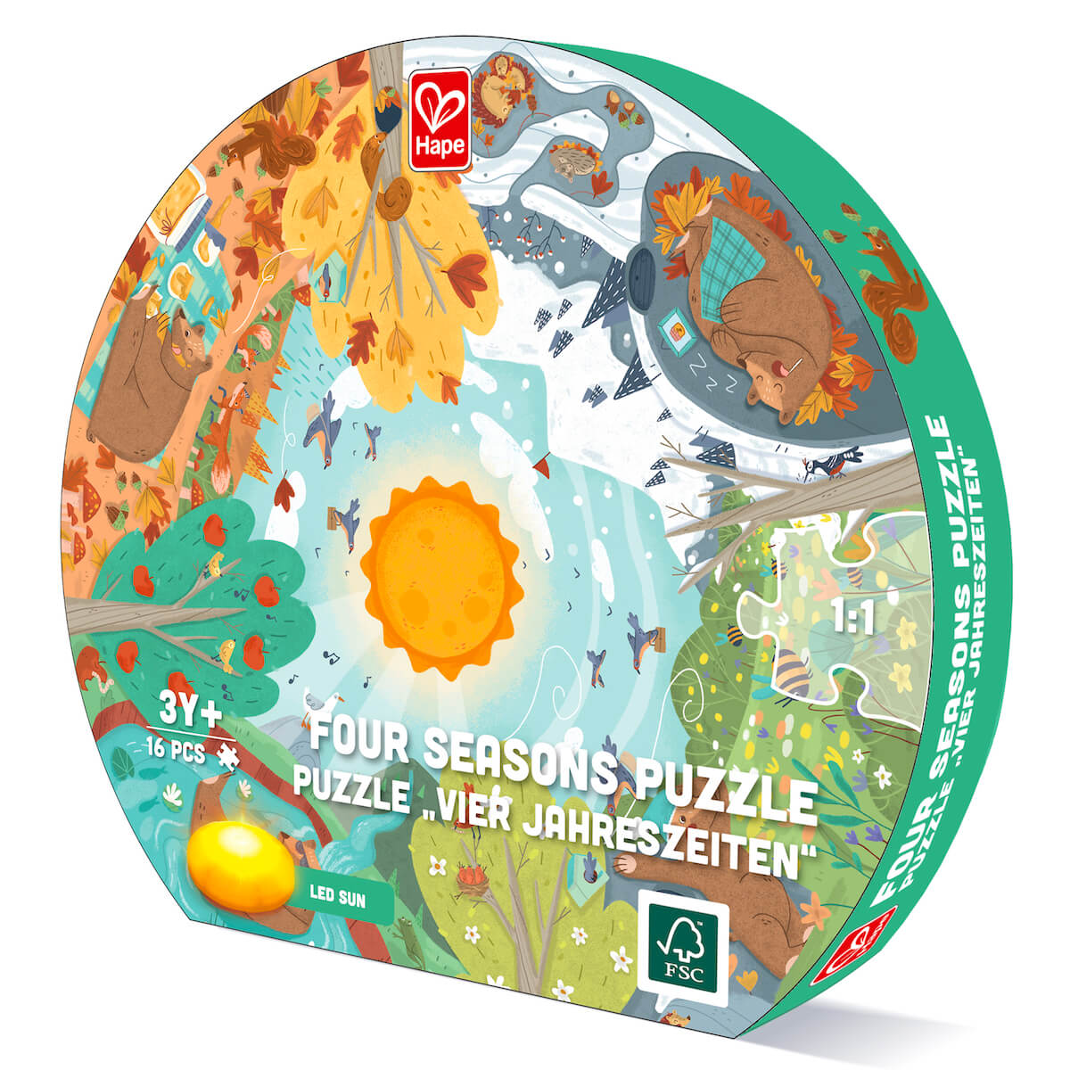 Puzzle circulaire 4 saisons Hape