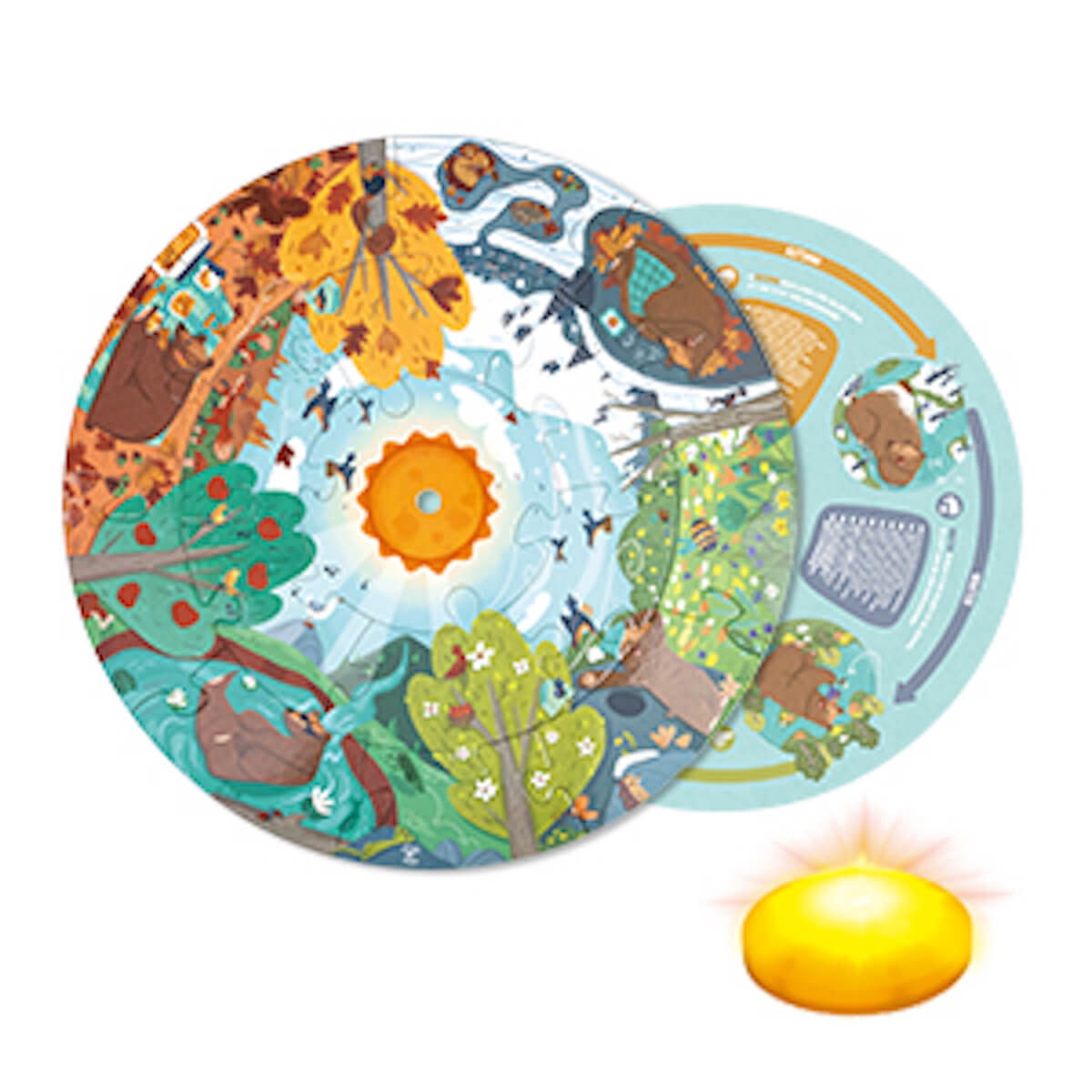 Puzzle circulaire 4 saisons Hape