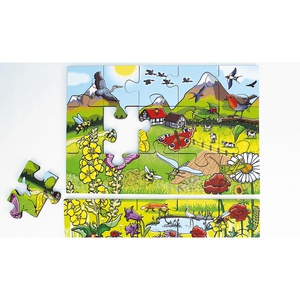 Puzzle de sol Découvre la prairie fleurie Beleduc